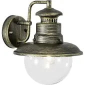 Brilliant Artu 96128/86 Buitenlamp (wand) Spaarlamp, LED E27 53 W Zwart, Goud