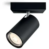 Philips Led opbouwspot | Rond | Kosipo | Zwart | 1x GU10 fitting