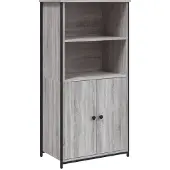 Syfax Hoge kast 62x36x121,5 cm bewerkt hout grijs sonoma