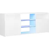 Syfax Tv-meubel met LED-verlichting 120x30x50 cm wit