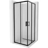 Mexen Rio vierkante douchecabine 80 x 80 , transparant, zwart - 860-080-080-70-00