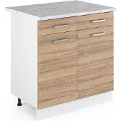Vicco R-Line Keukenonderkast – 80 cm, WB Marmer Sonoma