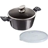 Berlinger Haus GRANIETPOT 20cm BH-6892 CARBON PRO, Pan + steelpan, Grijs