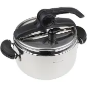 Lagostina Mia Lagoeasy Up 5L snelkookpan zilver en zwart