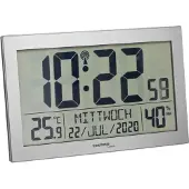 Technoline WS8016 - Wandklok - Digitaal - Radiogestuurde tijdsaanduiding - Dag- en Datumaanduiding - Thermometer - Hygrometer - Grote cijfers - Dementie klok