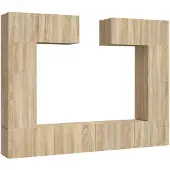 vidaXL 6-delige Tv-meubelset bewerkt hout sonoma eikenkleurig
