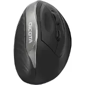 Dicota RELAX Ergonomische muis Draadloos Optisch Zwart 5 Toetsen 800 dpi, 1200 dpi, 1600 dpi Ergonomisch