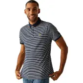 Regatta - "Tiver" polohemd voor heren, model RG11664 (maat L) (marineblauw/lichtbeige)