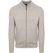 State of Art beige vest gemeleerd 100% katoen