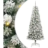 Syfax Kunstmatige Inklapbare Kerstboom Groen en Wit 210 cm
