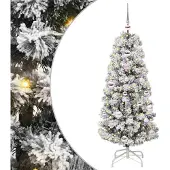 Syfax Kunstmatige Inklapbare Kerstboom Groen en Wit 120 cm