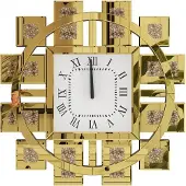 OEM Wandklok, geluidloze uurwerk, elegant design, goud, 24 inch