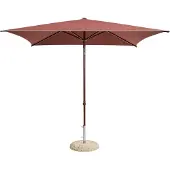 HAY Terrazza Square parasol Off white-bordeaux