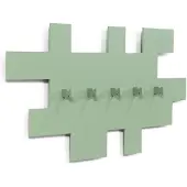 Spinder Design kapstok Tetromino - Dusty Green - 5 haken