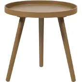 Woood Sasha Bijzettafel Ø 40 CM - Hout - Honinggeel - 41x41x40.5 cm