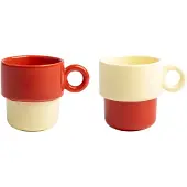&k amsterdam Chiquito Mok Large - Set van 2 - Rood