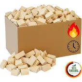 Pemicont Geperst Hout 20kg, Ecologische Briketten voor BBQ en Verwarming