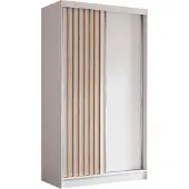 AX Living Garderobekast Cabinio, 120 cm breed, schuifdeuren, wit/artisan