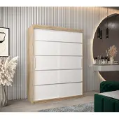 Minio Kledingkast 150 cm, model VERONA, kleur Sonoma/wit
