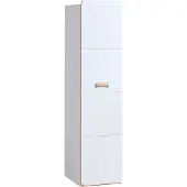 Minio , garderobekast "LORETO 2", kast, kleur: wit / notenhout