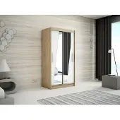 Minio Kledingkast, 100 cm, RHOMB Sonoma / Mat wit