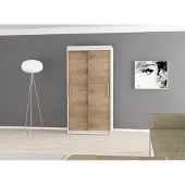 Minio Kledingkasten TOKYO, 120 cm, Wit / Sonoma