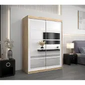 Minio Garderobe 150 cm ROMA 2, Sonoma eikenhout / wit