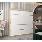 Minio Garderobekast 200 cm VERONA 1, Sonoma/Wit