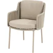 4Seasons Bernini dining tuinstoel latte met 2 kussens