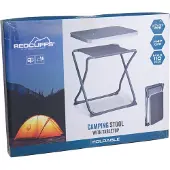 Redcliffs Kampeer Vouwkruk Met Tafelblad Antraciet antraciet Metaal Campingstoel
