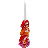 Kare Kandelaar Lips, hoogte 30 cm, polyresin, rood Lips, rood, Woon-/ Eetkamer, Kunststof, Design