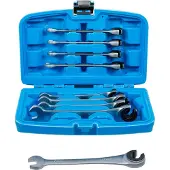 Bgs 30849 Ratelring-steeksleutelset open 8 - 17 mm 9-dlg.