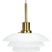Dyberg Larsen Hanglampe , DL20, dimbare, Wit, Woonkamer, Glas, Scandinavisch