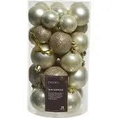 Pflanzen-Kölle Kerstballen Mix Kunststof Parel 30-delig Champagne Champagne Kunststof