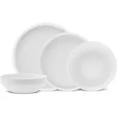 Karaca Stream Bone Saturn - Porseleinen Serviesset 24-Delig – 6 Personen – Wit – New Bone