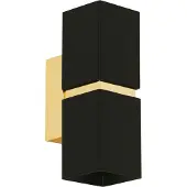 Eglo Passa - Wandlamp - 2 Lichts - Zwart, Goud