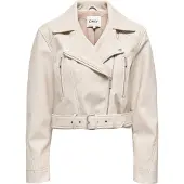 ONLY Onlpauline Imitatieleren Jas Dames Beige Xs