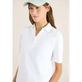 Cecil Dames Basis polo met korte mouwen - Wit - XXL