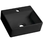 Hak Giulia Keramische wastafel 33,5x29cm, mat zwart