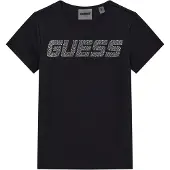 GUESS Shirt 'MINIME' zwart / zilver