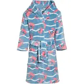 Playshoes Badjas 'Krebs' blauw / zalm roze / wit