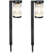 Lumisky Set van 2 solar grondlampen H58CM BEAMLIT
