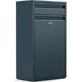 Klarstein Single-Compartment prullenbak 50L - roestvrij staal afvalemmer keuken met lade, wandmontage & geurafsluiting, incl. bevestigingsmateriaal, antraciet