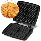 Frifri FM0024 Vervangplaat Wafelijzer | Gaufrettes Boterwafeltjes | Gegoten Aluminium | 16x28 Gaten | Vaatwasmachinebestendig | BPA vrij | 2 Jaar Garantie