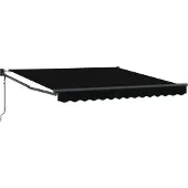 vidaXL Uitschuifbare luifel Zwart 300 x 250 x 165 cm