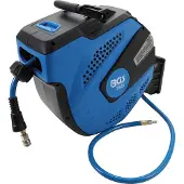 Bgs Pneumatisch gereedschap, 3323 Persluchtslang met haspel - Blauw, 12+2m