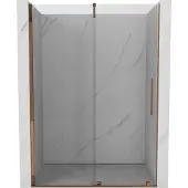Mexen Velar schuifdouchedeuren 130 , transparant, roze goud - 871-130-000-01-60
