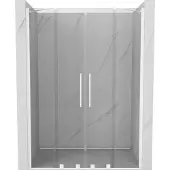 Mexen Velar Duo schuifdouchedeur 160 , transparant, wit - 871-160-000-02-20