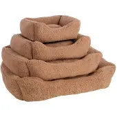 BABOO Hondenmand - Teddy - Mokka - Pluche Hondenmand - Puppy Mand - Hondenbed - Superzacht & Comfortabel - Maat M = 80 x 68 cm