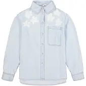 Garcia Blouse lichtblauw / wit